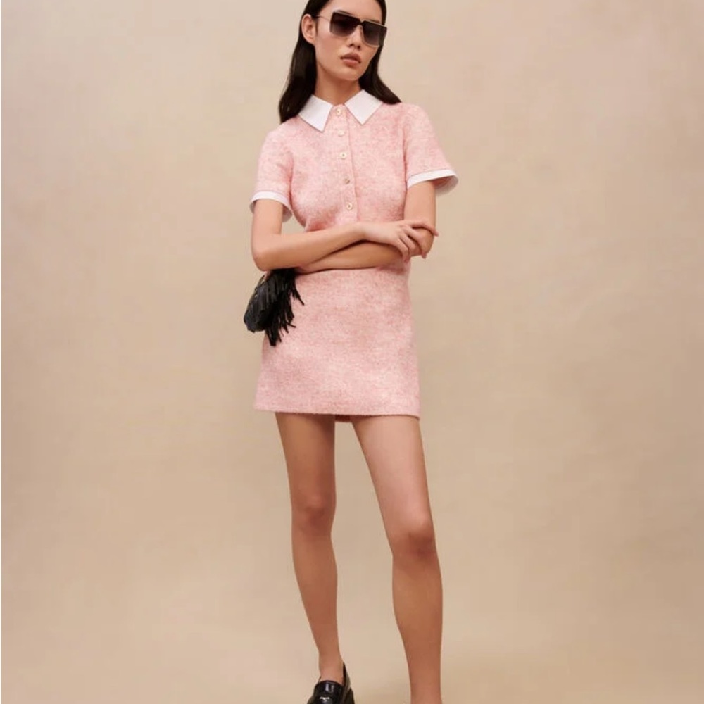 Maje pink tailored dress